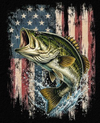Fishing and American Flag